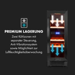 Vinovilla 17 Built-In Duo Weinkühlschrank 53l 17 Fl. 2 Zonen Glastür -Innovation Home Appliances Store 10034154 de 0006 logo