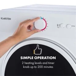 Jet Set Mini-Wäschetrockner Ablufttrockner 1020W EEK C 3kg 50cm Weiß -Innovation Home Appliances Store 10034158 yy 0004 logo Klarstein Jet Set Waeschetrockner weiss