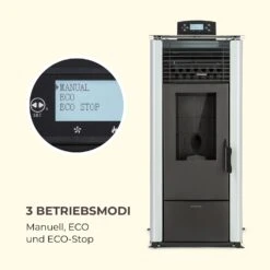 Energiewende Pelletofen 5/10 KW 5 Stufen Timer 18kg 250m³ Fernbedienung Grau -Innovation Home Appliances Store 10034181 de 0005 logo