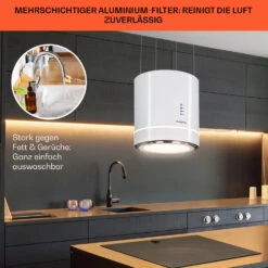 Tron Ambience Inselabzugshaube Ø38cm Umluft 540m³/h LED Weiß -Innovation Home Appliances Store 10034214 de 0006 usp