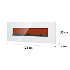 Lausanne Long Elektrischer Kamin 1600W 2 Heizstufen 128 Cm -Innovation Home Appliances Store 10034250 yy 0007 logo Klarstein Lausanne Long Elektrischer Kamin weiss