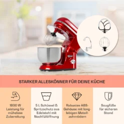 Bella Elegance Küchenmaschine 2000 W 2,7 PS 5,2 Ltr Edelstahl BPA-frei -Innovation Home Appliances Store 10034364 de 0003 usp