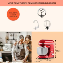 Bella Elegance Küchenmaschine 2000 W 2,7 PS 5,2 Ltr Edelstahl BPA-frei -Innovation Home Appliances Store 10034364 de 0005 usp