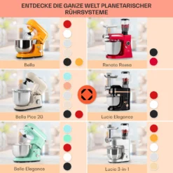 Bella Elegance Küchenmaschine 2000 W 2,7 PS 5,2 Ltr Edelstahl BPA-frei -Innovation Home Appliances Store 10034364 de 0007 usp