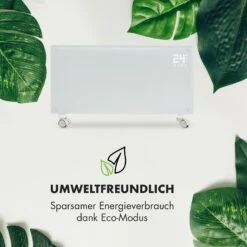 Bornholm Smart Konvektions-Heizgerät | 2000 W | SmartHeat Design: WiFi-Verbindung | LED-Display | 24-h-Timer | 2 Heizstufen: 1000 / 2000 W | IP24: Spritzwassergeschützt | Fernbedienung | Standgerät -Innovation Home Appliances Store 10034390 de 0007 logo