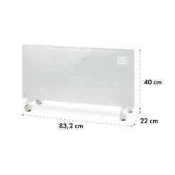 Bornholm Smart Konvektions-Heizgerät | 2000 W | SmartHeat Design: WiFi-Verbindung | LED-Display | 24-h-Timer | 2 Heizstufen: 1000 / 2000 W | IP24: Spritzwassergeschützt | Fernbedienung | Standgerät -Innovation Home Appliances Store 10034390 yy 0009 logo Klarstein Bornholm Smart Konvektions Heizgeraet wh reedit