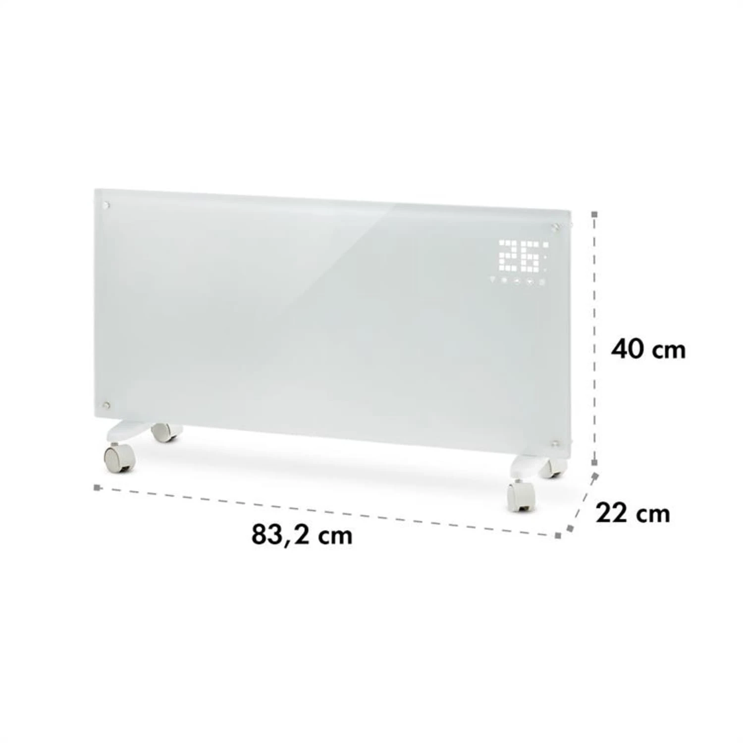 Bornholm Smart Konvektions-Heizgerät | 2000 W | SmartHeat Design: WiFi-Verbindung | LED-Display | 24-h-Timer | 2 Heizstufen: 1000 / 2000 W | IP24: Spritzwassergeschützt | Fernbedienung | Standgerät – Bild 9