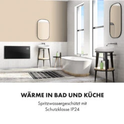 Bornholm Smart Konvektions-Heizgerät | 2000 W | SmartHeat Design: WiFi-Verbindung | LED-Display | 24-h-Timer | 2 Heizstufen: 1000 / 2000 W | IP24: Spritzwassergeschützt | Fernbedienung | Standgerät -Innovation Home Appliances Store 10034391 de 0005 logo