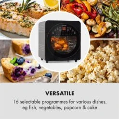 AeroVital Easy Touch Heißluftfritteuse 1700W 14l Timer 16 Programme Metallic / Schwarz 11 AeroVital Easy Touch Heißluftfritteuse 1700W 14l Timer 16 Programme Metallic / Schwarz -Innovation Home Appliances Store 10034451 yy 0006 logo Klarstein AeroVital easy touch Heissluftfritteuse