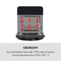 AeroVital Easy Touch Heißluftfritteuse 1700W 14l Timer 16 Programme Schwarz 10 AeroVital Easy Touch Heißluftfritteuse 1700W 14l Timer 16 Programme Schwarz -Innovation Home Appliances Store 10034452 yy 0003 logo Klarstein AeroVital easy touch Fritteuse schwarz