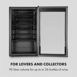 Vinomatica 36 Uno Weinkühlschrank 95l Touch-Bedienfeld 85W 4-18 °C -Innovation Home Appliances Store 10034466 yy 0007 logo Klarstein Vinomatica Weinkuehlschrank 95l schwarz