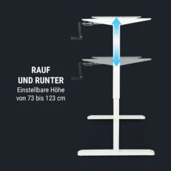 Multidesk Höhenverstellbarer Schreibtisch Manuell 73-123 Cm Höhe Weiß -Innovation Home Appliances Store 10034481 de 0007 logo