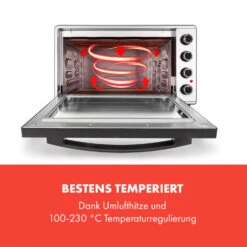 Masterchef 45 Mini-Backofen 45l 2000W 100-230 °C Timer Silber 11 Masterchef 45 Mini-Backofen 45l 2000W 100-230 °C Timer Silber -Innovation Home Appliances Store 10034497 de 0003 logo
