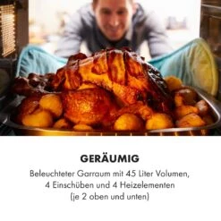 Masterchef 45 Mini-Backofen 45l 2000W 100-230 °C Timer Silber 12 Masterchef 45 Mini-Backofen 45l 2000W 100-230 °C Timer Silber -Innovation Home Appliances Store 10034497 de 0004 logo