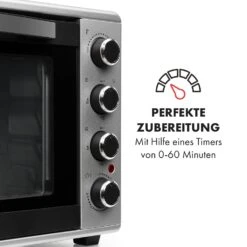 Masterchef 45 Mini-Backofen 45l 2000W 100-230 °C Timer Silber 13 Masterchef 45 Mini-Backofen 45l 2000W 100-230 °C Timer Silber -Innovation Home Appliances Store 10034497 de 0005 logo