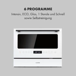 Azuria Geschirrspülmaschine 1380W 6,5L 6 Gedecke Schwarze Glasfront -Innovation Home Appliances Store 10034510 de 0005 logo