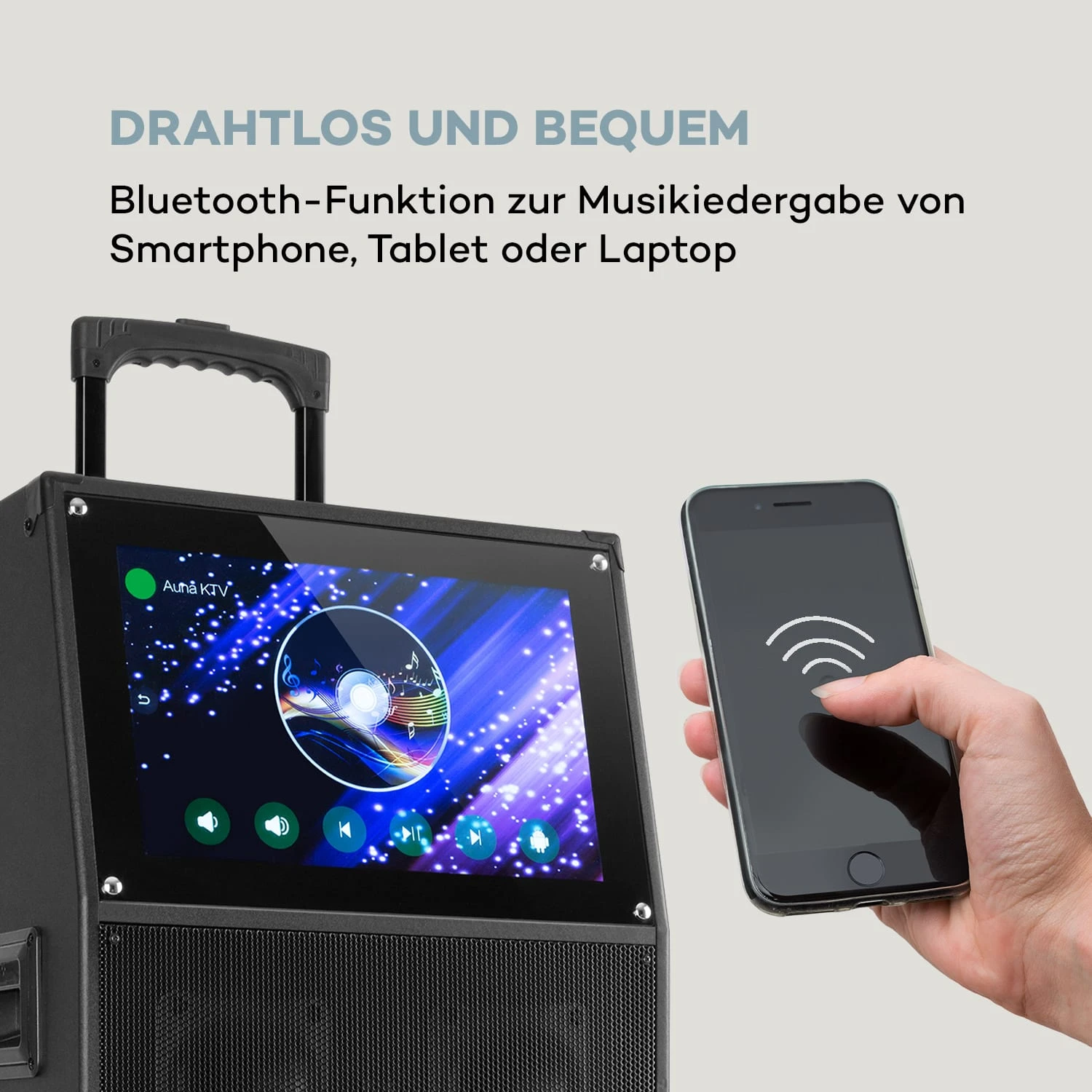 KTV Karaoke-System 15,4" Touch 2UHF-Mic WiFi BT USB SD HDMI Trolley 5 KTV Karaoke-System 15,4" Touch 2UHF-Mic WiFi BT USB SD HDMI Trolley – Bild 5