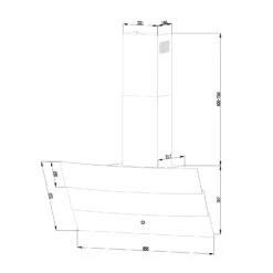 Antonia Dunstabzugshaube Kopffrei 90cm 350m³/h Touch-Bedienfeld Glas -Innovation Home Appliances Store 10034868 yy 0010 logo Klarstein Antonia Dunstabzugshaube 90cm schwarz