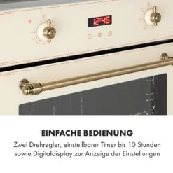 Elizabeth Einbaubackofen Retro 2200W 70L 50 - 250 °C Timer Display 13 Elizabeth Einbaubackofen Retro 2200W 70L 50 - 250 °C Timer Display -Innovation Home Appliances Store 10034881 de 0005 logo