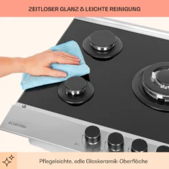 Alchemist 5 Zonen Gaskochfeld Aluminium-Brenner Glaskeramik Schwarz -Innovation Home Appliances Store 10034970 de 0007 usp