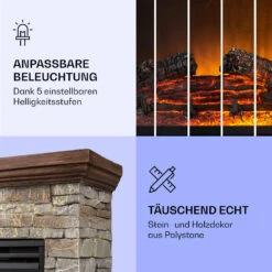 Etna Elektrokamin 1800W Wochentimer Fernbedienung LED -Innovation Home Appliances Store 10035042 de 0005 logo