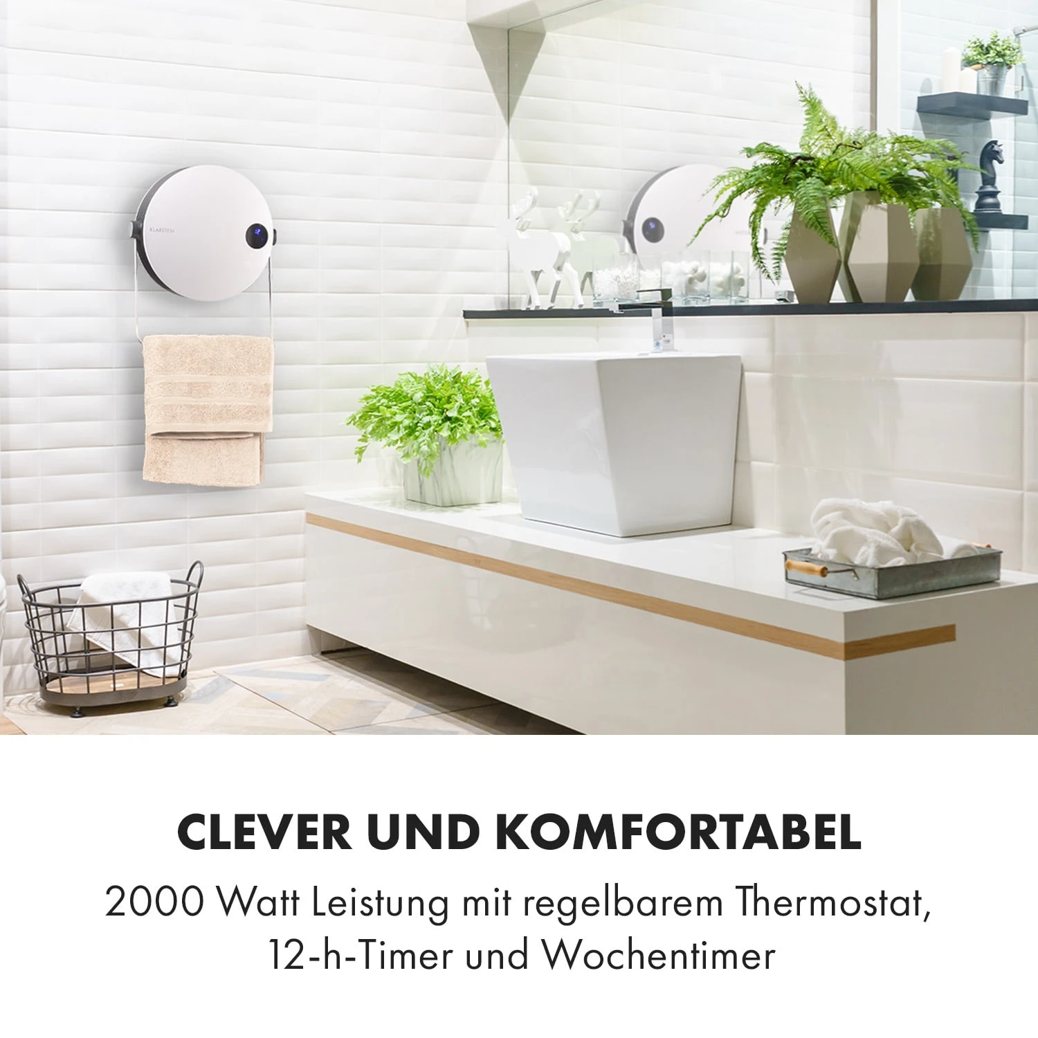 Hot Spot Pebble Heizlüfter 2000W Handtuchtrockner Timer Fernbedienung 2 Hot Spot Pebble Heizlüfter 2000W Handtuchtrockner Timer Fernbedienung – Bild 2