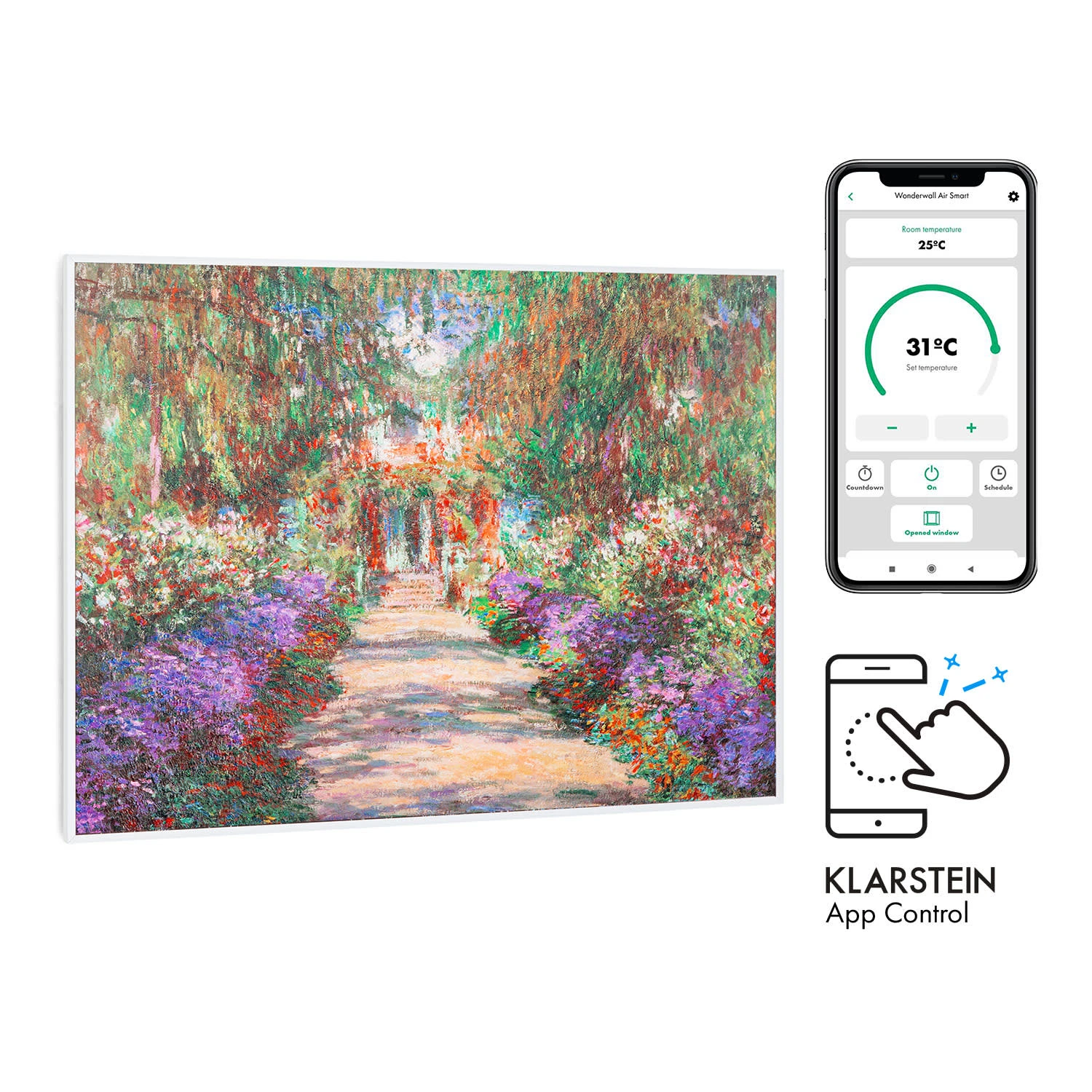 Wonderwall Air Art Smart Infrarotheizung 80x60cm 500W Wandmontage Gartenweg 1 Wonderwall Air Art Smart Infrarotheizung 80x60cm 500W Wandmontage Gartenweg