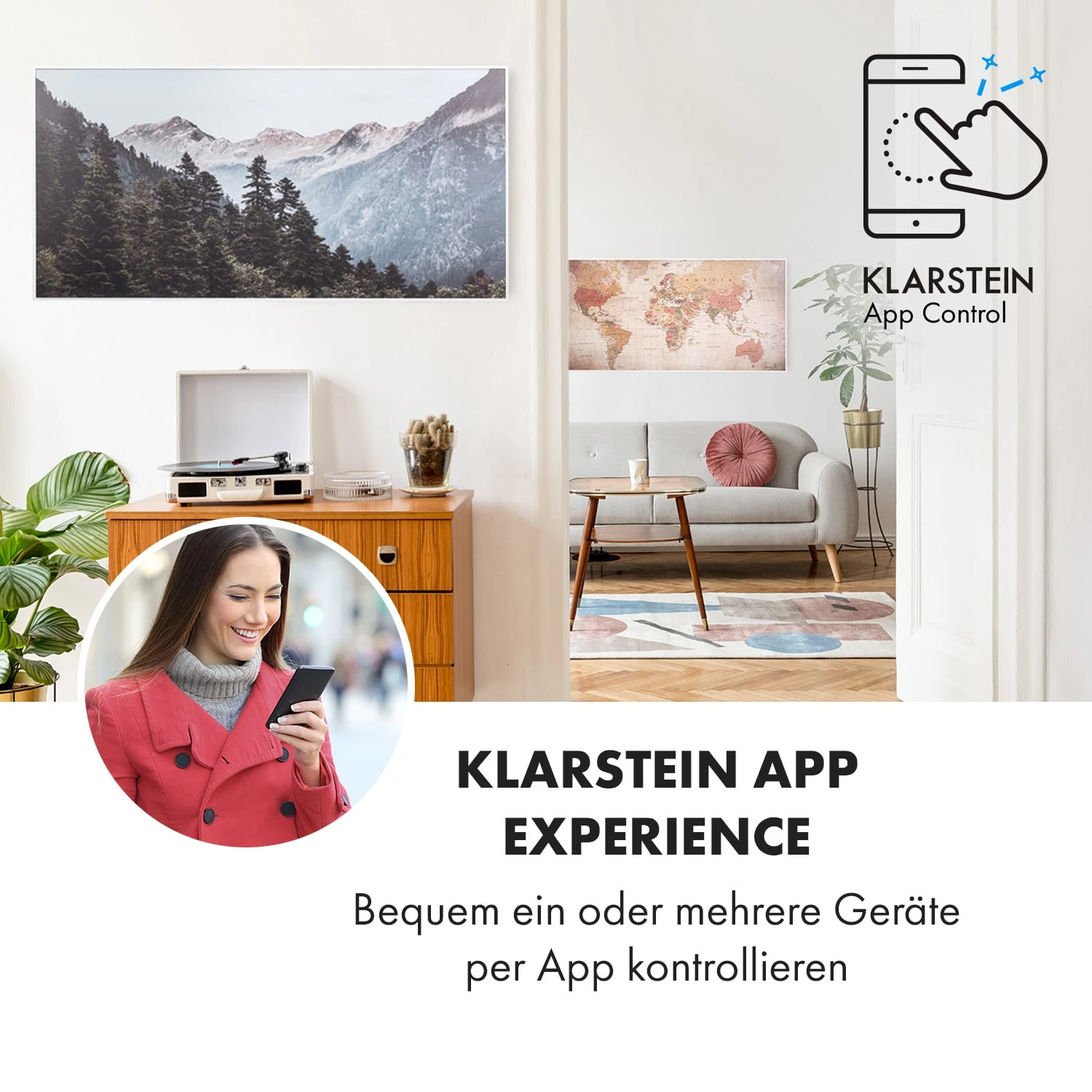 Wonderwall Air Art Smart Infrarotheizung 120x60cm 700W Wandinstallation App-Steuerung Berge 2 Wonderwall Air Art Smart Infrarotheizung 120x60cm 700W Wandinstallation App-Steuerung Berge – Bild 2