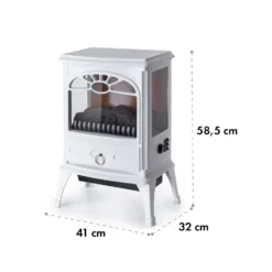 Leoben Elektrischer Kamin 900 / 1800 W Thermostat PanoramaView -Innovation Home Appliances Store 10035148 yy 0008 logo Klarstein Leoben Elektrischer Kamin Weiss