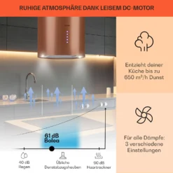 Beretta Inselabzugshaube Ø35cm Ab-/Umluft 650m³/h LED Aktivkohlefilter -Innovation Home Appliances Store 10035166 de 0003 usp