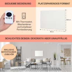 Wonderwall Air Infinite 580 Infrarotheizung 90x60cm 580W Fernbedienung -Innovation Home Appliances Store 10035169 de 0006 usp