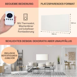 Wonderwall AirInfinite 720 Infrarotheizung 120x60cm 720W Fernbedienung -Innovation Home Appliances Store 10035170 de 0006 usp