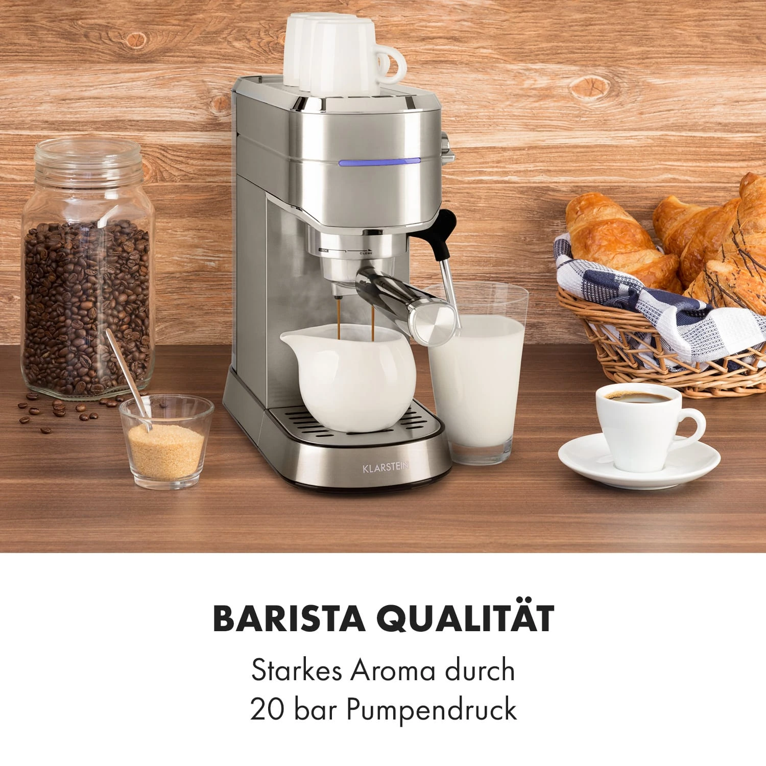 Futura Espressomaker 20 Bar 1450 Watt 20 Bar Wassertank: 1,25 Liter Rostfreier Edelstahl 2 Futura Espressomaker 20 Bar 1450 Watt 20 Bar Wassertank: 1,25 Liter Rostfreier Edelstahl – Bild 2