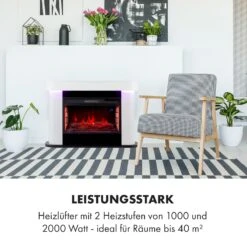 Aargau Smart Elektrischer Kamin 1000/2000W LED 18-27 °C Wochentimer -Innovation Home Appliances Store 10035204 de 0006 logo