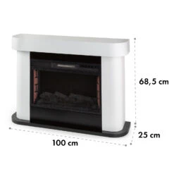 Aargau Smart Elektrischer Kamin 1000/2000W LED 18-27 °C Wochentimer -Innovation Home Appliances Store 10035204 yy 0012 logo Klarstein HeatRetreat Aargau Smart Elektrokamin