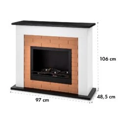 Phantasma Brickline Ethanol-Kamin 3,4 KW Backstein-Optik MDF -Innovation Home Appliances Store 10035231 yy 0010 logo Klarstein Phantasma Brickline Ethanol Kamin