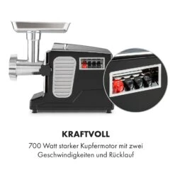 Kraftprotz Elektrischer Fleischwolf 700 W Kupfermotor Hack Wurst Kebbe Edelstahl -Innovation Home Appliances Store 10035233 de 0005 logo