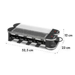 Tenderloin 50/50 Raclette-Grill 1200W 8 Personen Natursteinplatte Metallgrillplatte -Innovation Home Appliances Store 10035260 yy 0008 logo Klarstein Tenderloin 50 50 Raclettegrill weiss