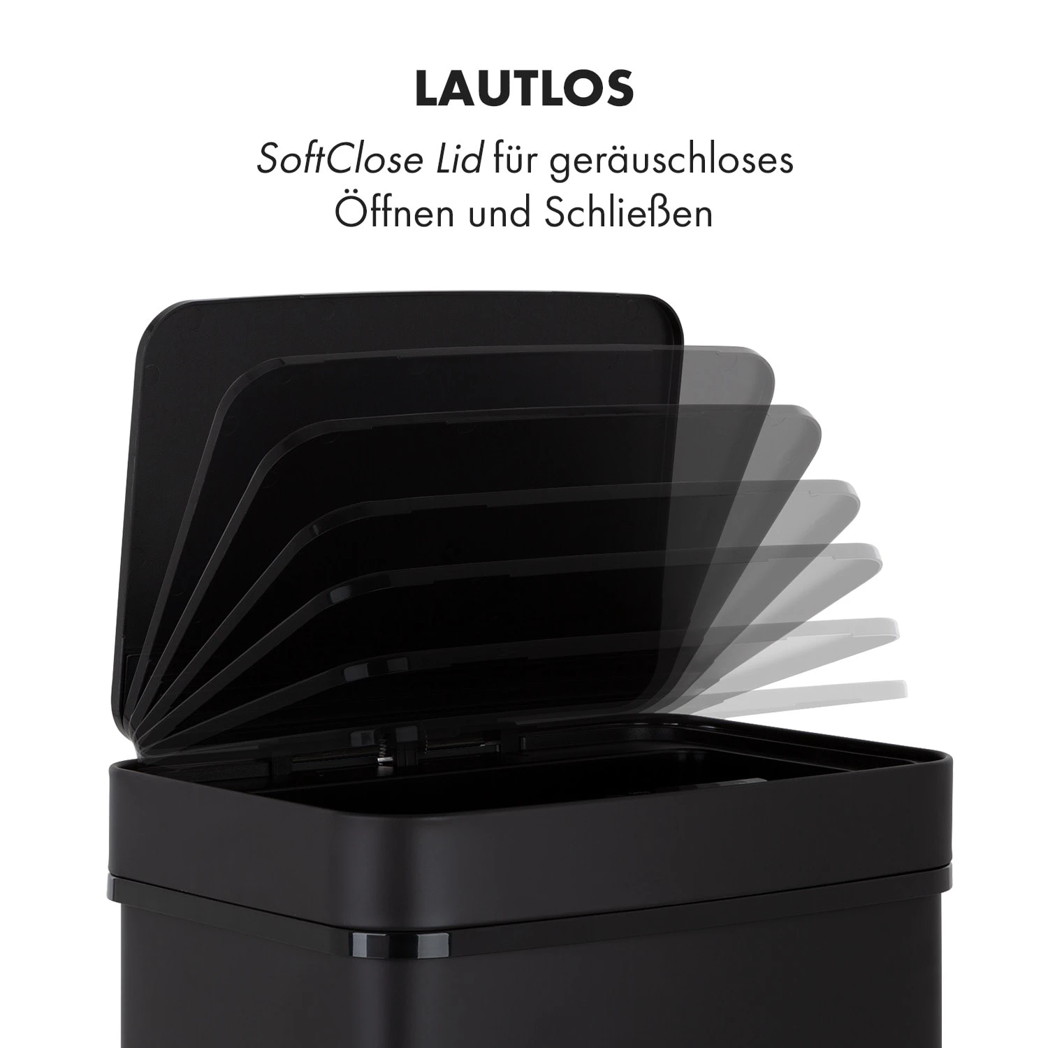 Royal Trash Matte Black Sensor-Mülleimer 72 Liter Edelstahl 10 Royal Trash Matte Black Sensor-Mülleimer 72 Liter Edelstahl – Bild 10