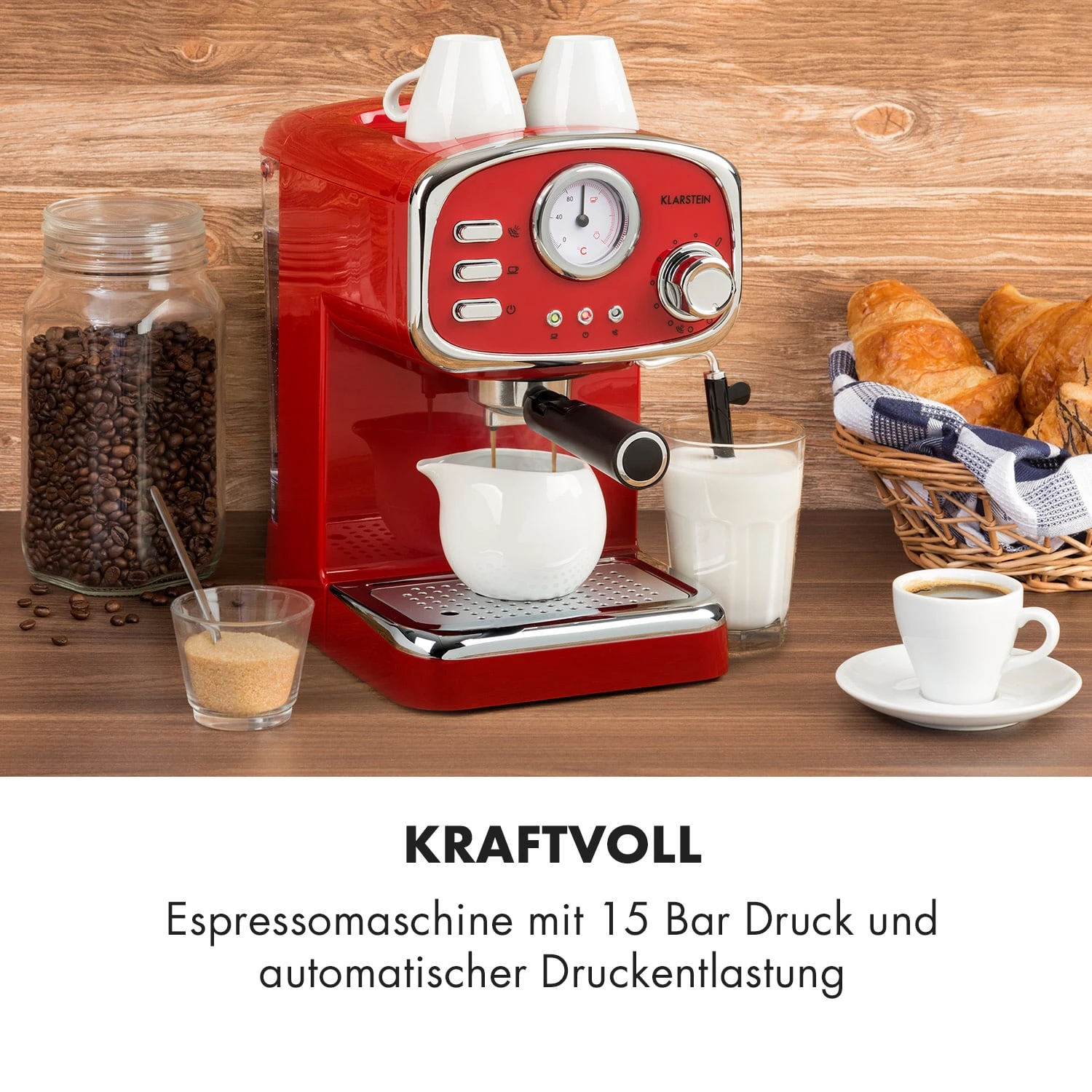 Espressionata Gusto Espressomaschine 1100W 15 Bar Druck 2 Espressionata Gusto Espressomaschine 1100W 15 Bar Druck – Bild 2