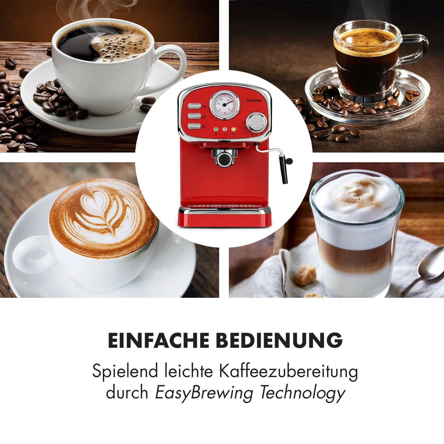 Espressionata Gusto Espressomaschine 1100W 15 Bar Druck 4 Espressionata Gusto Espressomaschine 1100W 15 Bar Druck – Bild 4