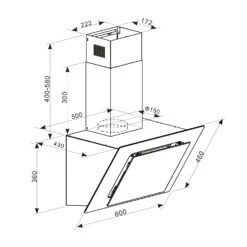 Eleonora 60 Dunstabzugshaube 426 M³/h Touch-Panel Ambiente-Licht 16 Eleonora 60 Dunstabzugshaube 426 M³/h Touch-Panel Ambiente-Licht -Innovation Home Appliances Store 10035380 yy 0008 logo Klarstein Eleonora 60 Dunstabzugshaube schwarz