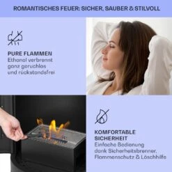 Phantasma Calor Ethanol-Kamin Rauch- & Geruchslos Sicherheitsglas -Innovation Home Appliances Store 10035461 de 0006 usp