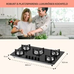 Trifecta 5 Gaskochfeld 5-flammig Triangle-Brenner Glaskeramik 14 Trifecta 5 Gaskochfeld 5-flammig Triangle-Brenner Glaskeramik -Innovation Home Appliances Store 10035470 de 0006 usp
