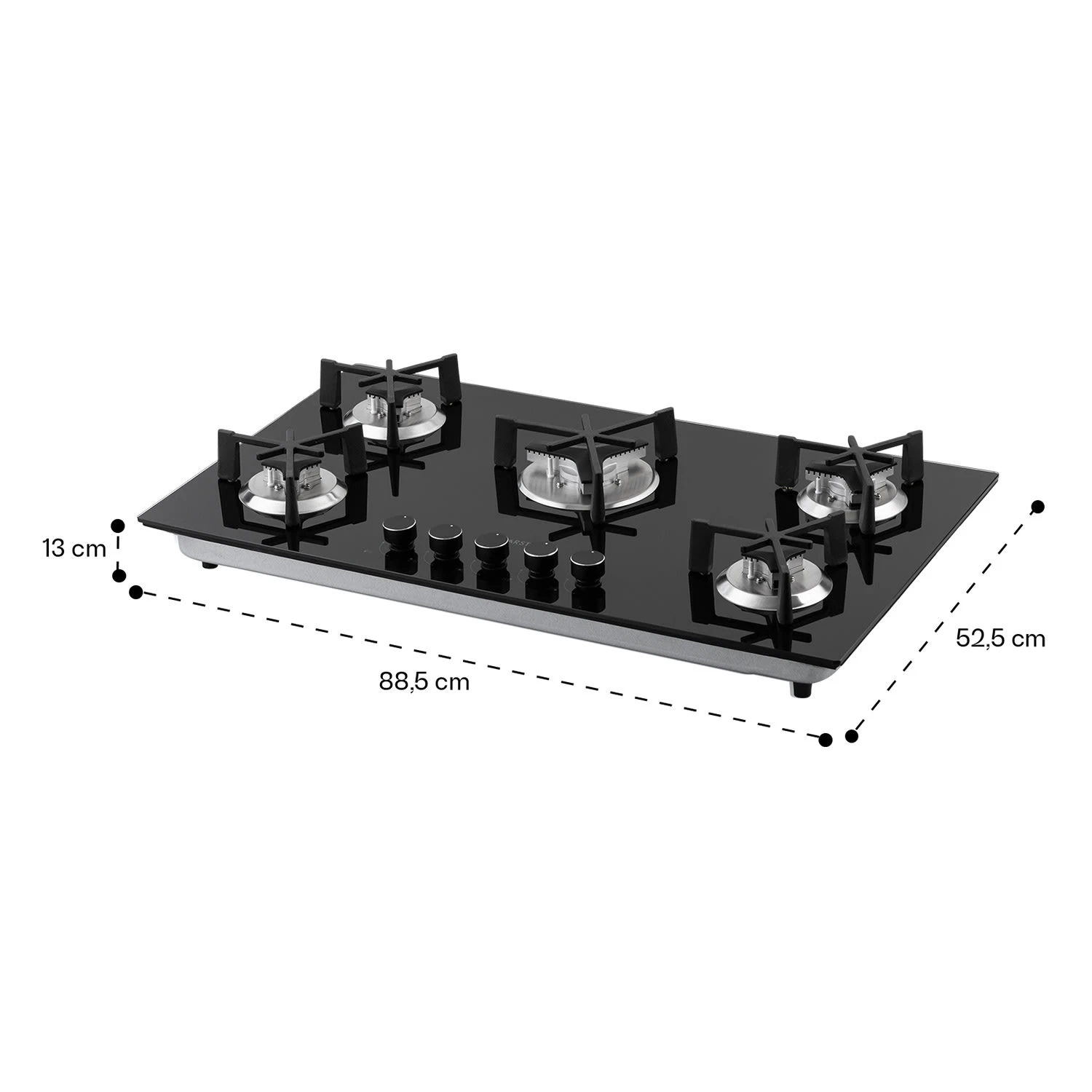 Trifecta 5 Gaskochfeld 5-flammig Triangle-Brenner Glaskeramik 9 Trifecta 5 Gaskochfeld 5-flammig Triangle-Brenner Glaskeramik – Bild 9