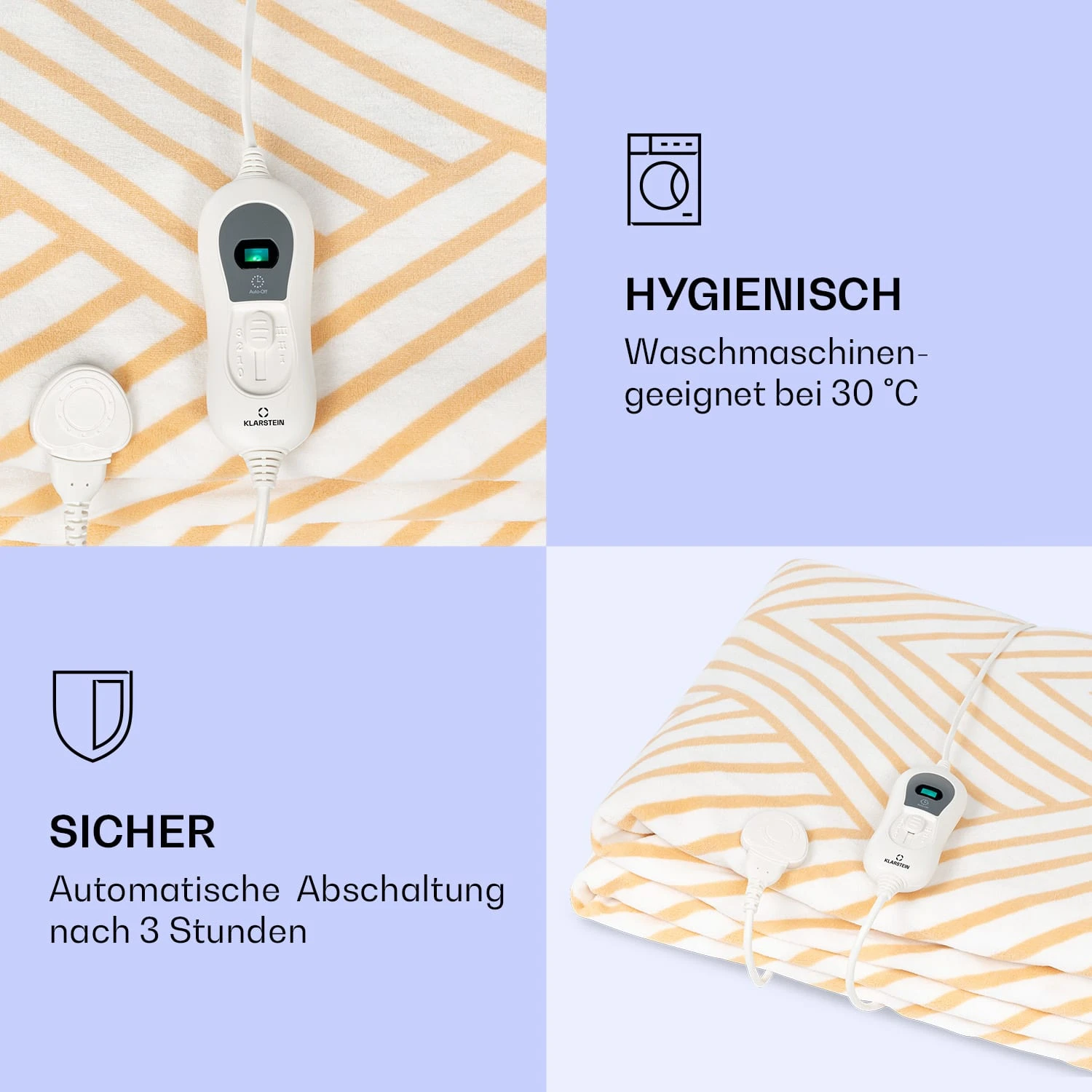 Dr. Watson XXL Heizdecke 3 Stufen Waschbar 200x180cm Mikroplüsch 4 Dr. Watson XXL Heizdecke 3 Stufen Waschbar 200x180cm Mikroplüsch – Bild 4