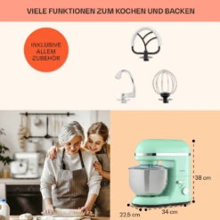 Bella Elegance Küchenmaschine 2000W 2,7PS 5,2 Ltr Edelstahl BPA-frei -Innovation Home Appliances Store 10035520 de 0005 usp