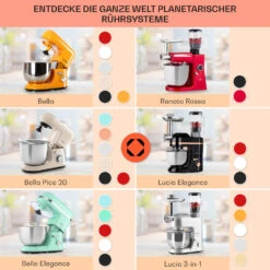Bella Elegance Küchenmaschine 2000W 2,7PS 5,2 Ltr Edelstahl BPA-frei -Innovation Home Appliances Store 10035520 de 0007 usp