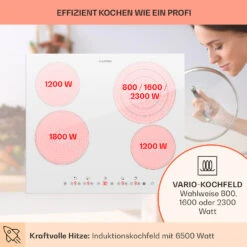 Virtuosa 4 Einbaukochfeld 4 Zonen 6500W Glaskeramik -Innovation Home Appliances Store 10035552 de 0003 usp