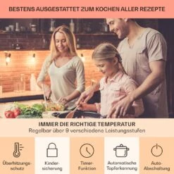 Virtuosa 4 Einbaukochfeld 4 Zonen 6500W Glaskeramik -Innovation Home Appliances Store 10035552 de 0005 usp